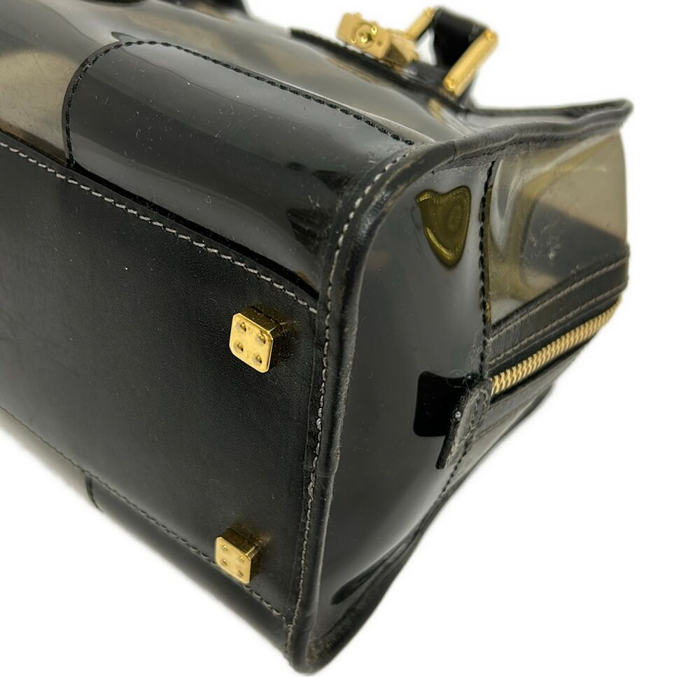Loewe Amazona Handbag Clear Black Vinyl Leather - Picture 6 of 10